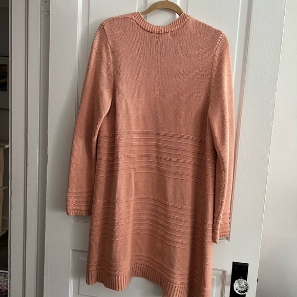 Old Navy Long Peach Cardigan Duster Large - Picture 4 of 8